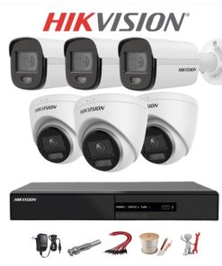 Trọn Bộ 6 Camera Hikvision IP 2MP ĐÊM CÓ MÀU