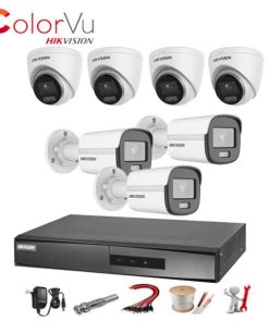 Trọn Bộ 7 Camera Hikvision IP 2MP ĐÊM CÓ MÀU