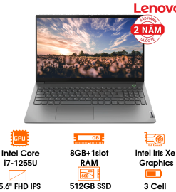 Laptop Lenovo Thinkbook 15 G4 IAP -Mineral Grey- 15.6 " FHD IPS; Intel Core i7-1255U; 8GB on +1 slot; 512GB SSD + M.2 2242; WF5+ BT5.1+ Lan; Alu A; Win11H; 2Y (15-G4-21DJ00CWVN)