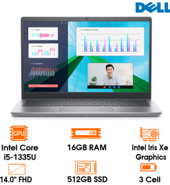 Laptop Dell Vostro 3430 - Gray- 14 FHD WVA; Intel Core i5-1335U; 16GB; 512GB SSD; Polyc; WF5+ BT5.2+ Lan; Win11H+ OfficeHS21; 1Y IH (V3430-71021669)