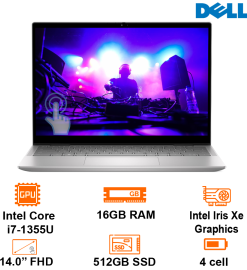 Laptop Dell Inspiron 14 7430 2-in-1 - Silver - 14 FHD+ Touch WVA; i7-1355U; 16GB on 4800; 512GB SSD; WF6 E+ BT5.2; Alu A,C; FG + Pen + LedKB; Win11H+ OfficeHS21; 1Y IH (T7430-i7U165W11SLU)
