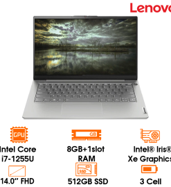 Laptop Lenovo S14 G3 -Cloud Grey- 14"  FHD(1920x1200) IPS 300nits; Intel Core i7-1255U; 8GB 3200 on+ 1 slot; 512GB NVMe M.2 2242; WF5+BT5.1; Alu A;D; Dos ; 1Y (S14-G3-IAP-82TW002EVN)