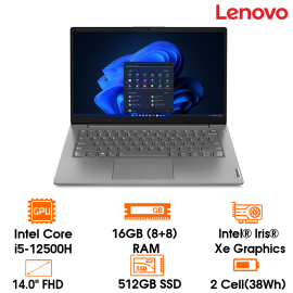 Laptop Lenovo V14 G4 IAH -Grey- 14" FHD IPS 300nits; Intel Core i5-12500H; 16GB 3200(8+8); 512GB SSD PCIe + 2.5 HDD; WF6e+ BT5.1+ Lan; Polyc; Dos; 1Y (V14-G4-83FR0017VN)