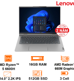 Laptop Lenovo Thinkbook 14P ARH G3 -Grey- 14" 2.2K(2240x1400) IPS 300nits; AMD Ryzen™ 5 6600H; 16GB DDR5-6400 on; 512GB PCIe + M.2 2280; WF6+BT5.1; MIL-STD-810H; Alu A, D; Win11H; 2Y PS (14P-G3-21EJ000BVN)