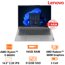 Laptop Lenovo Thinkbook 14P ARH G3 -Grey- 14" 2.2K(2240x1400) IPS 300nits; AMD Ryzen™ 5 6600H; 16GB DDR5-6400 on; 512GB PCIe + M.2 2280; WF6+BT5.1; MIL-STD-810H; Alu A, D; Win11H; 2Y PS (14P-G3-21EJ000BVN)