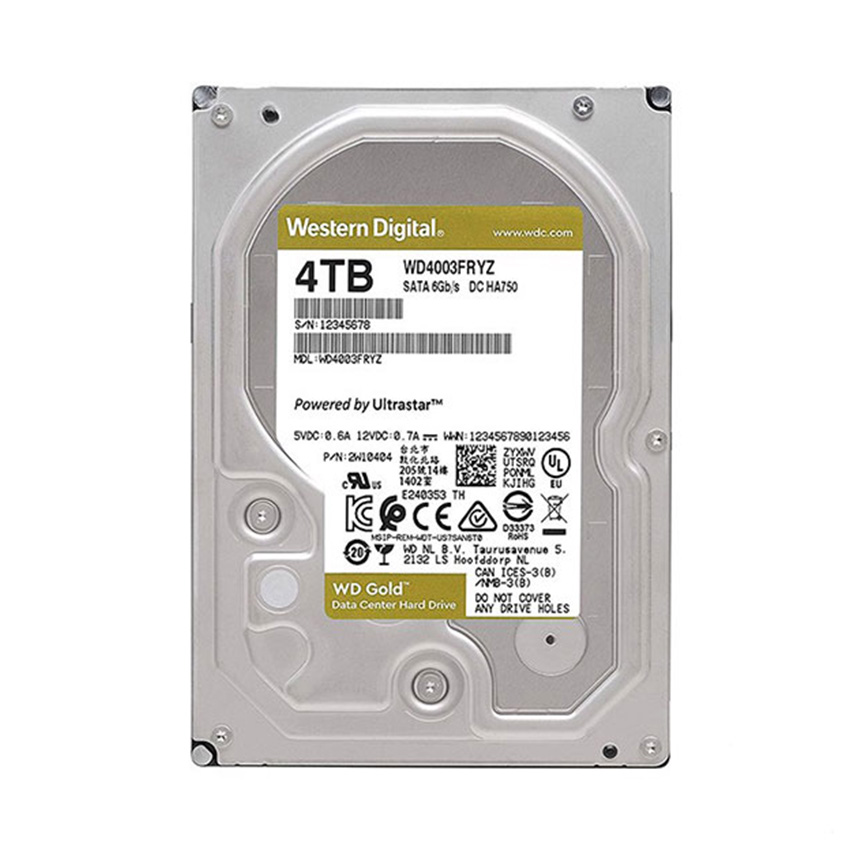 Ổ cứng HDD WD Gold 4TB tại Hải Phòng WD4003FRYZ