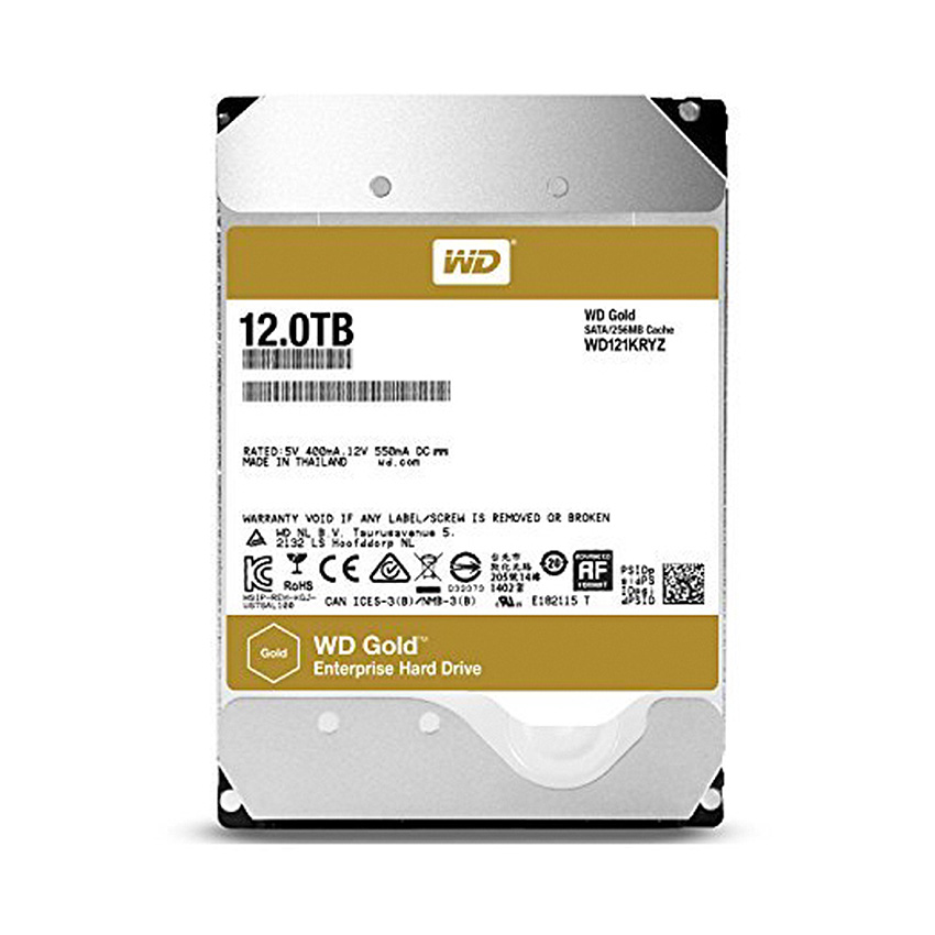 Ổ cứng HDD WD Gold 12TB Hải Phòng WD121KRYZ
