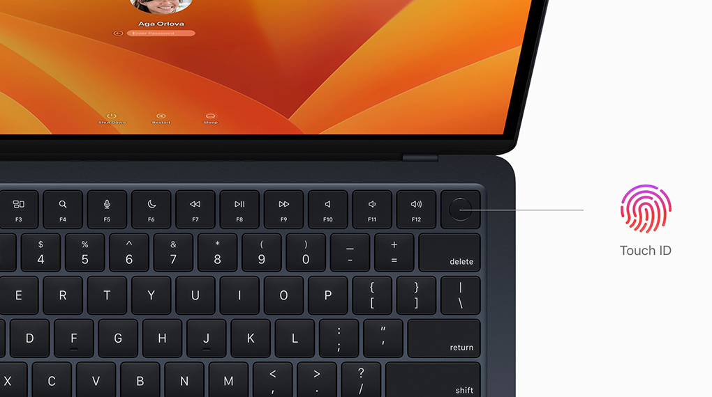 MacBook Air 15 inch M2 2023 512 GB - Cảm biến vân tay MacBook Air 15 inch M2 2023 512 GB - Cảm biến vân tay