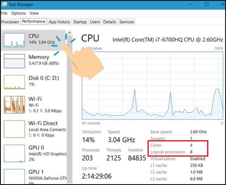 Bạn chọn mục CPU để xem thông tin Bạn chọn mục CPU để xem thông tin