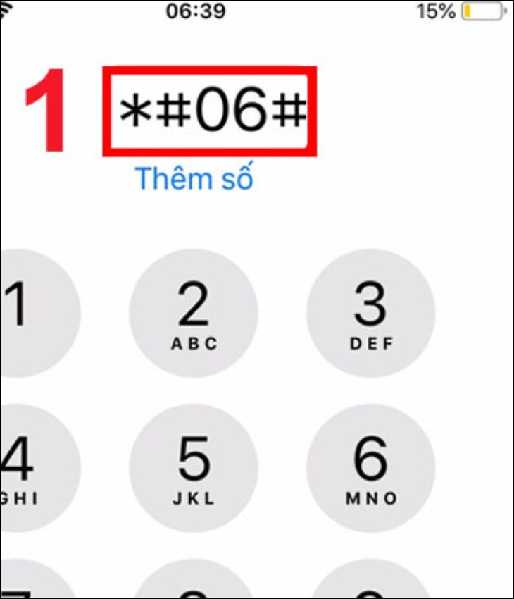 Nhập cú pháp *#06# và gọi Nhập cú pháp *#06# và gọi