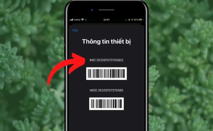 Hãy chú ý đến chữ số thứ 7 và thứ 8 của dãy IMEI Hãy chú ý đến chữ số thứ 7 và thứ 8 của dãy IMEI