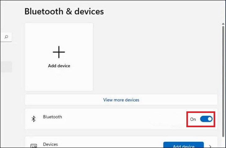 Gạt công tắc Bluetooth qua bên phải để kích hoạt nó Gạt công tắc Bluetooth qua bên phải để kích hoạt nó
