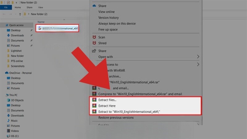 Bắt đầu giải nén file ISO Bắt đầu giải nén file ISO