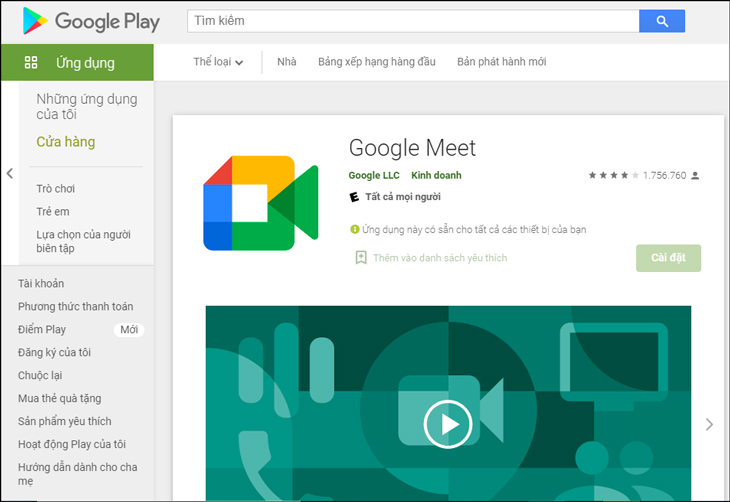 cách cài đặt và sử dụng Google Meet