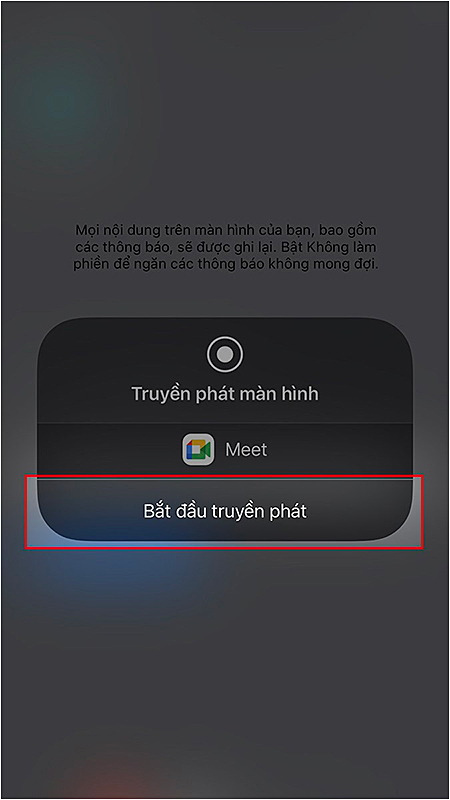 Chọn Bắt đầu truyền phát Chọn Bắt đầu truyền phát