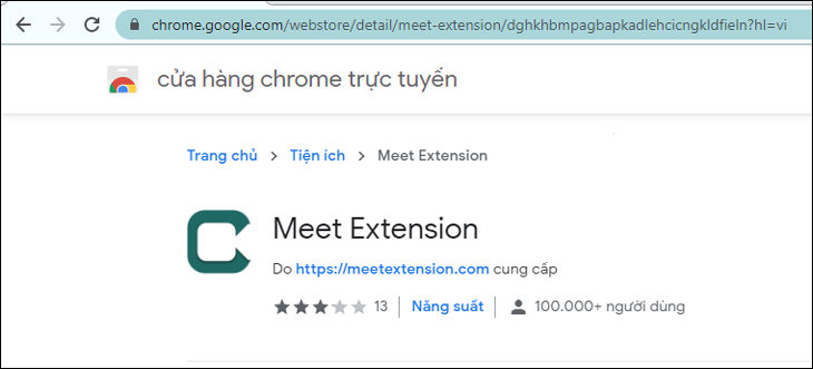 Truy cập vào trang cài đặt Google Meet trên Chrome Extension Truy cập vào trang cài đặt Google Meet trên Chrome Extension