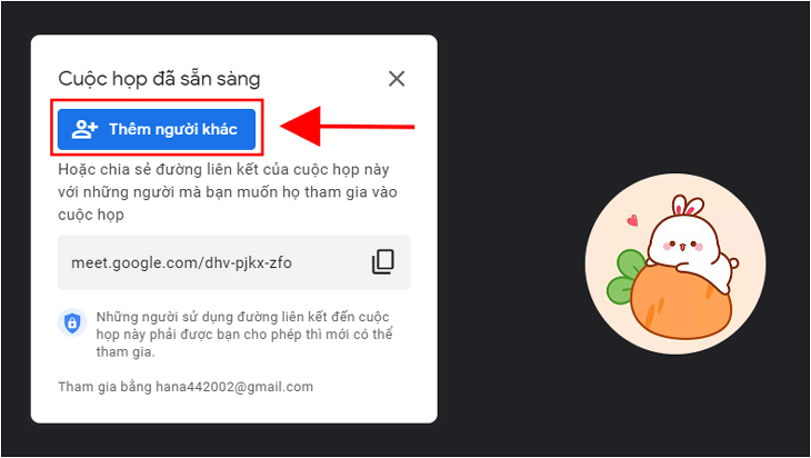 Nhấn vào Thêm người khác ở góc bên trái. Nhấn vào Thêm người khác ở góc bên trái.