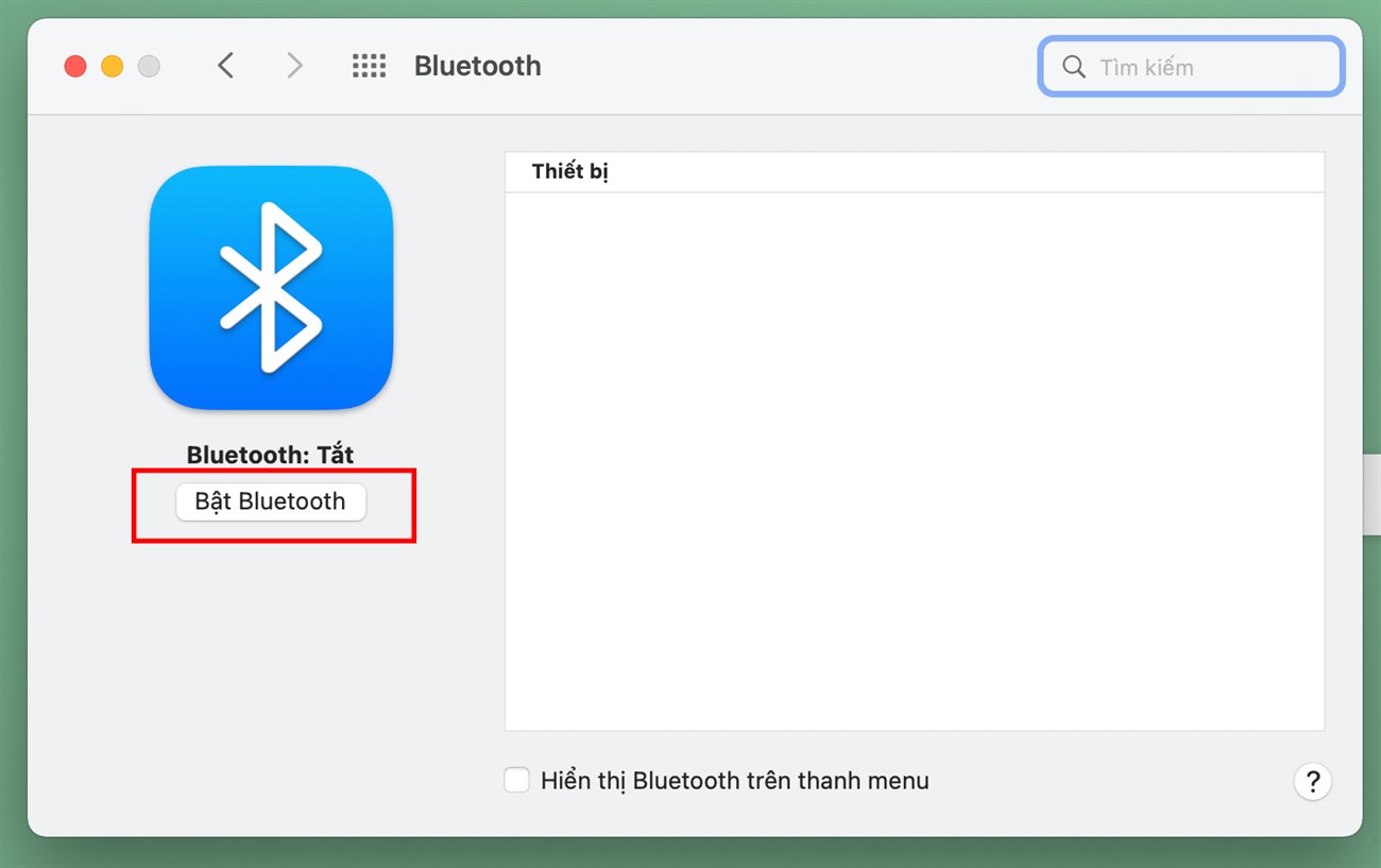 Chọn Bluetooth