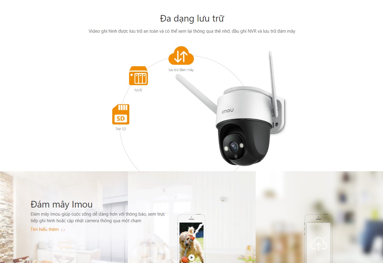 Camera IMOU IPC-S22FP/Wifi/Quét/Màu 24/7/Nhận diện con người/Zoom kỹ thuật số/Cuộc gọi 2 chiều