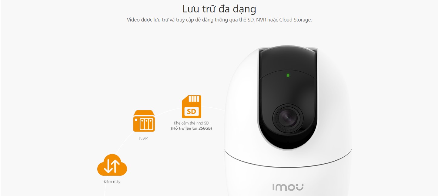 Camera IP Ranger IMOU IPC-A42P-D/B/4MP wifi trong nhà/xoay 360 độ/theo dõi chuyển động thông minh