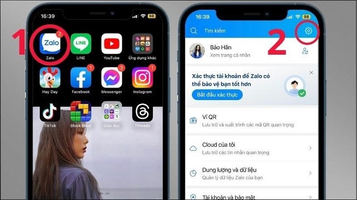 Chọn mục Chọn mục