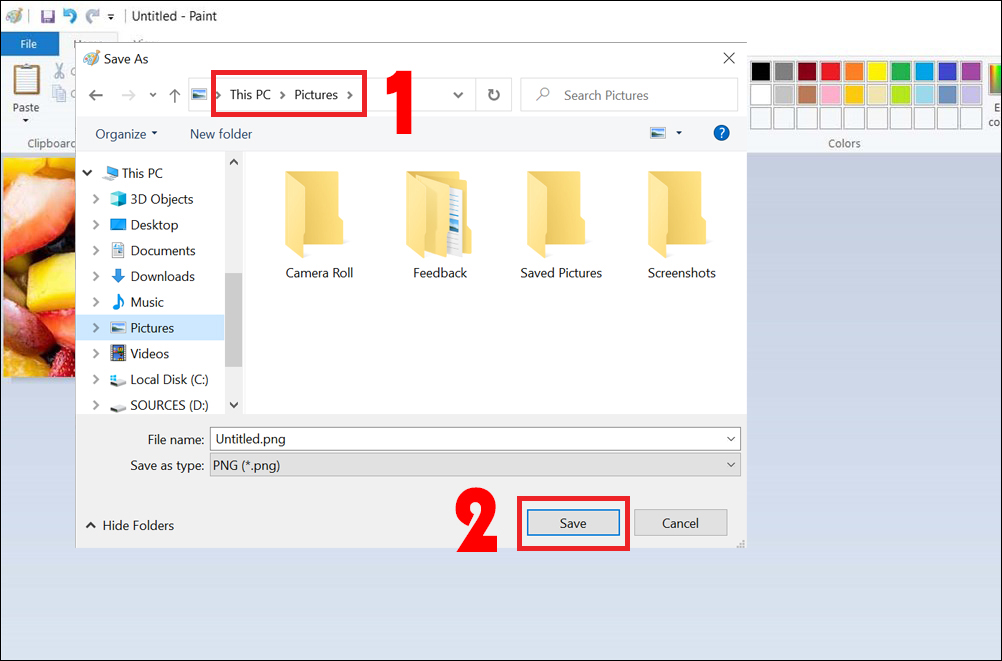 Chọn vị trí cần lưu và nhấn Save Chọn vị trí cần lưu và nhấn Save