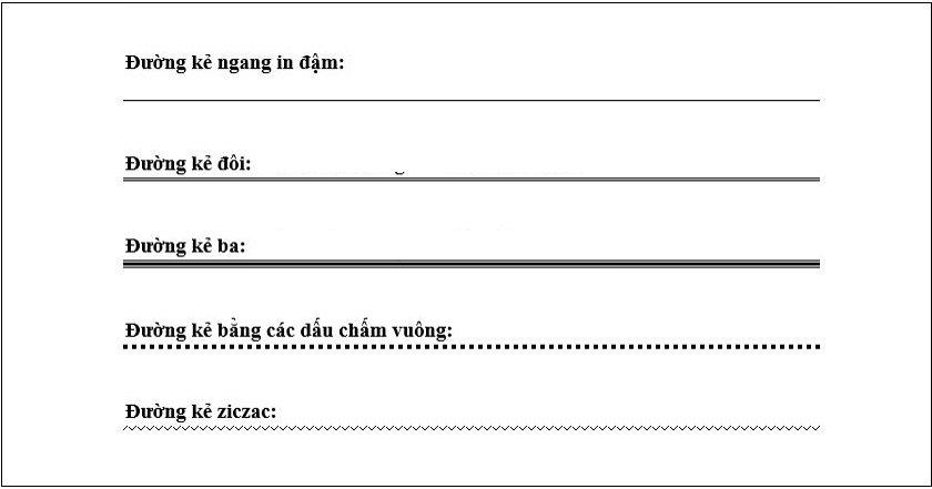 tạo dòng kẻ ngang trong Word cực đơn giản