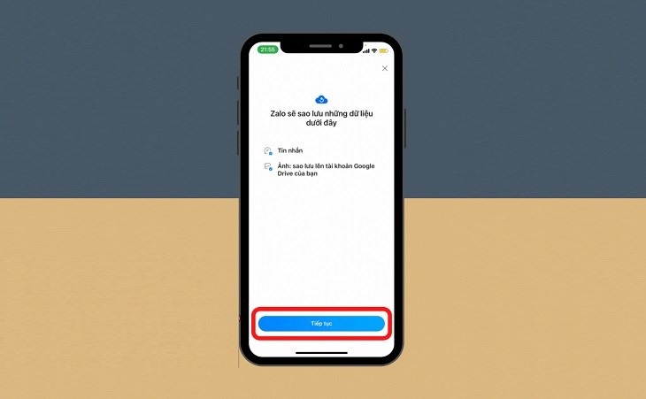 Chọn sao lưu ảnh và tin nhắn Zalo lên tài khoản Google Drive Chọn sao lưu ảnh và tin nhắn Zalo lên tài khoản Google Drive