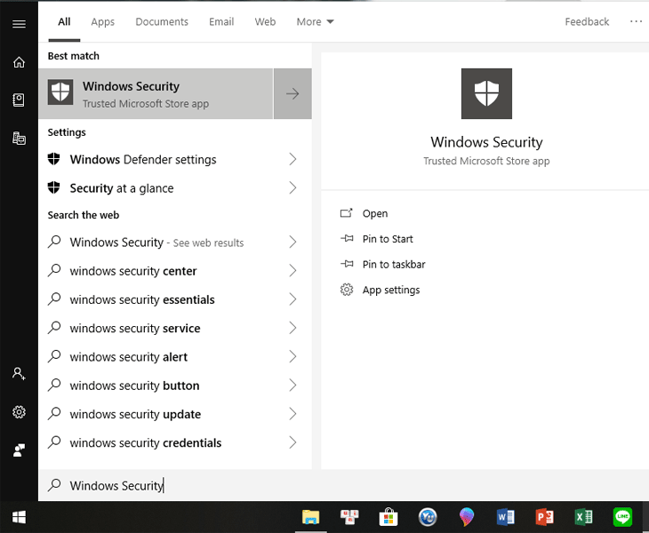 Tìm kiếm Windows Security bằng Cortana Tìm kiếm Windows Security bằng Cortana