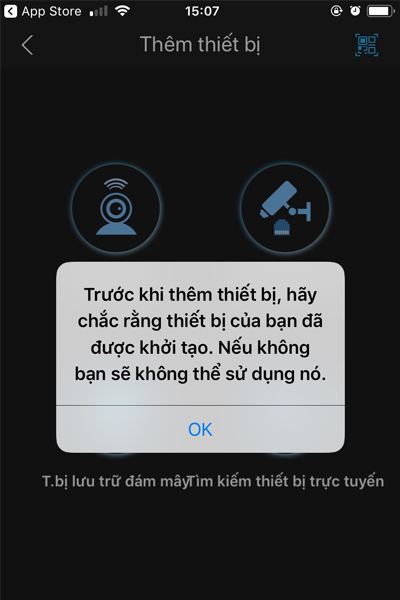 Chọn OK rồi chọn thiết bị có dây của bạn