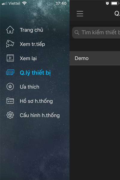 Chọn quản lý thiết bị