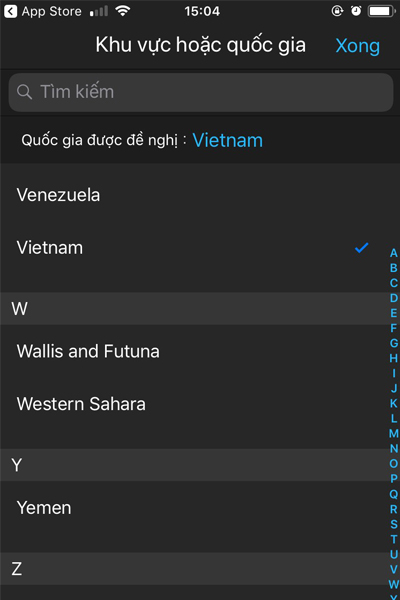 Chọn tiếng Việt