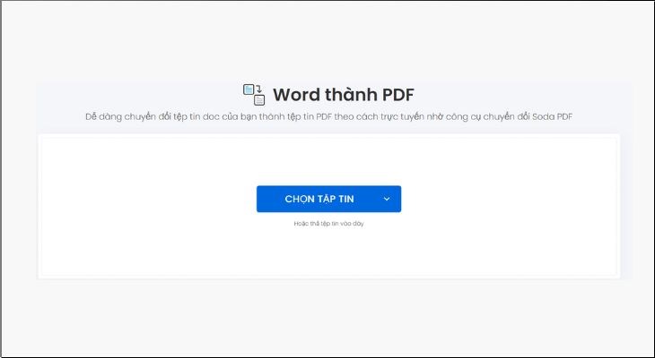 Bạn truy cập vào trang chủ sodapdf. Sau đó nhấn chọn 