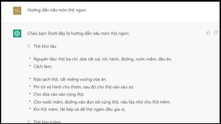 Bạn có thể hỏi ChatGPT về công thức