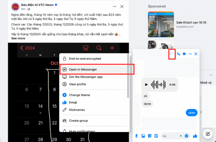 Cách tải file ghi âm trên Messenger mới nhất