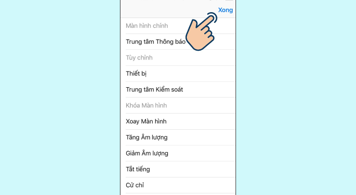 Sau đó nhấn chọn vị trí icon muốn thay đổi. Lựa chọn cuối cùng hoàn tất Sau đó nhấn chọn vị trí icon muốn thay đổi. Lựa chọn cuối cùng hoàn tất