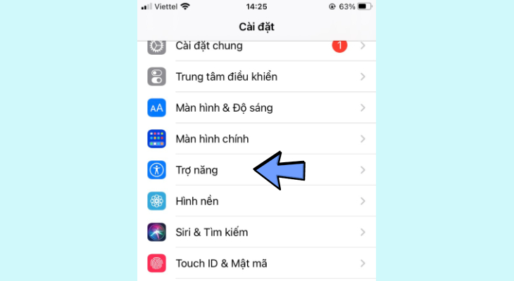Bấm vào Khả năng truy cập. Nhấp vào khả năng truy cập
