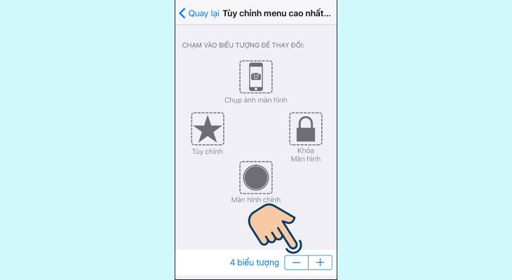 Tiếp theo chọn dấu (+) để tăng dấu, chọn dấu (-) để giảm dấu. Tiếp theo chọn dấu (+) để tăng dấu, chọn dấu (-) để giảm dấu.