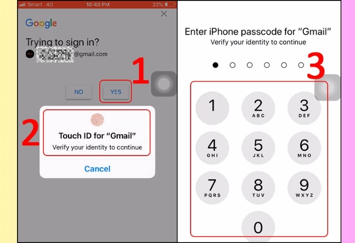 Chọn CÓ rồi mở khóa vân tay/Face ID để xác nhận