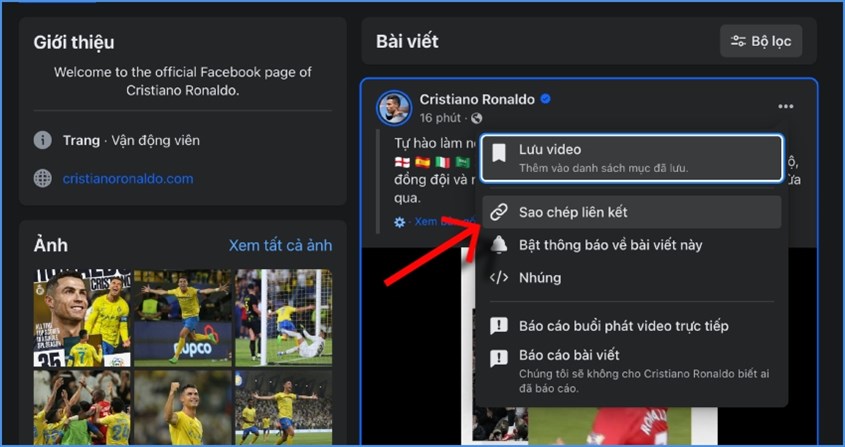 Lưu video Facebook vào máy tính